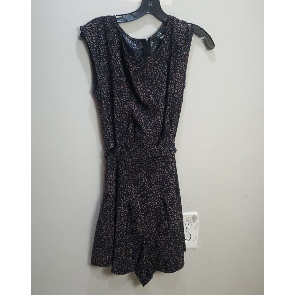 XXI‎ Brown Cocktail Dress Womens Medium Tight Back Animal Print Sleeveless Zip M